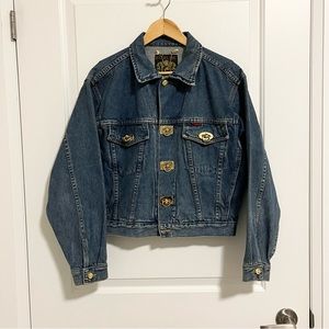 Vintage gold embellished denim jacket